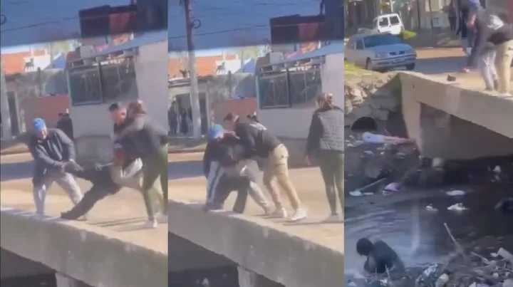 Violencia en Lomas de Zamora: vecinos golpearon a un presunto ladrón, lo tiraron a un arroyo y le dispararon