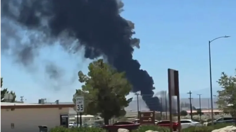 Un bombardero B-52 Stratofortress se estrelló tras despegar de una base militar de California