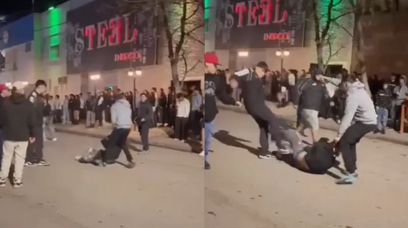 Brutal golpiza a la salida de un boliche en Neuquén: el video del ataque