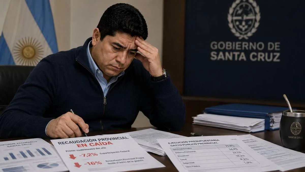 Santa Cruz al límite: cae la coparticipación, la obra pública desaparece y se incrementa el malestar social