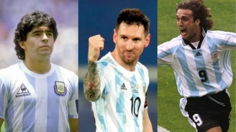 Los 10 máximos goleadores de la historia de la Selección Argentina