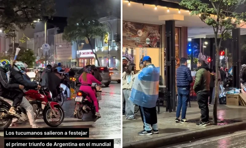 Tucumanos celebraron en las calles la victoria de la Selección