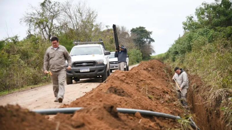 Avanza la nueva red de distribución de agua potable en Lolita Sur